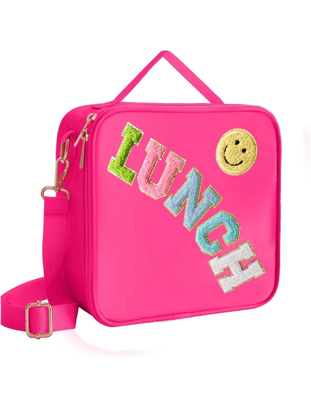 New Insulated Lunch Bag With Adjustable Shoulder Strap, Reusable Lunch Tote Bag
